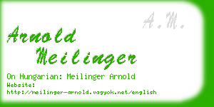 arnold meilinger business card
